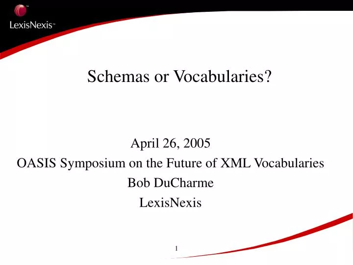 schemas or vocabularies