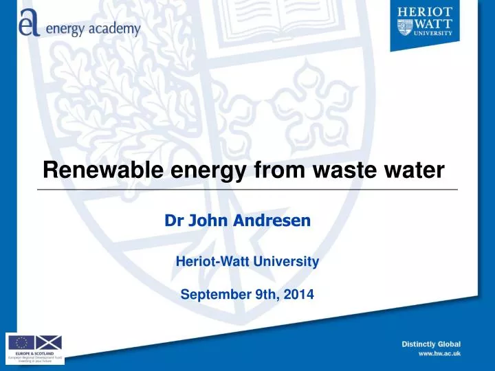 renewable energy from waste water