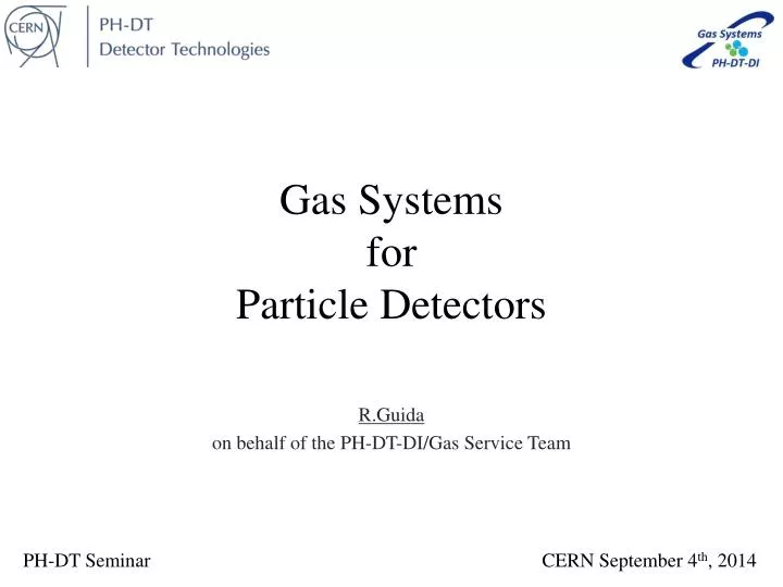 gas s ystems for p article d etectors
