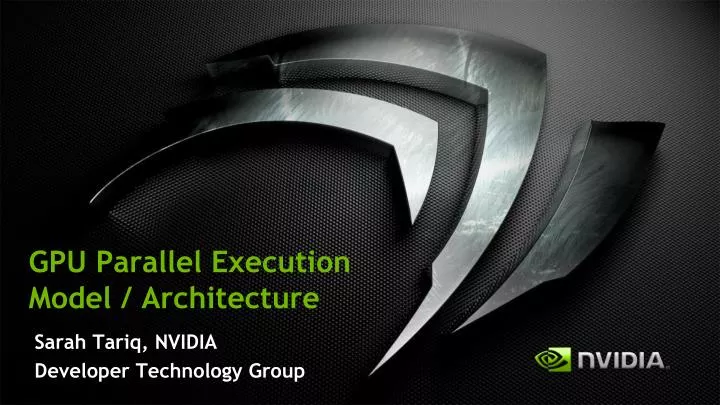 gpu parallel execution model architecture