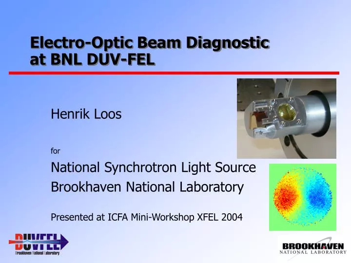 electro optic beam diagnostic at bnl duv fel