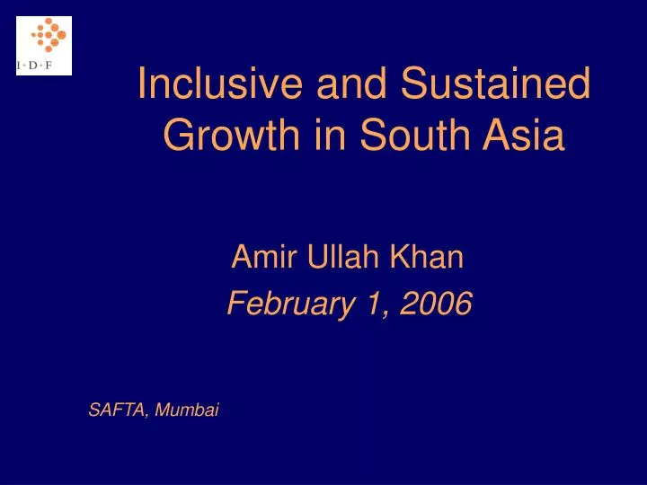 inclusive and sustained growth in south asia