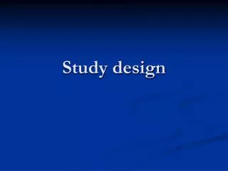 study design