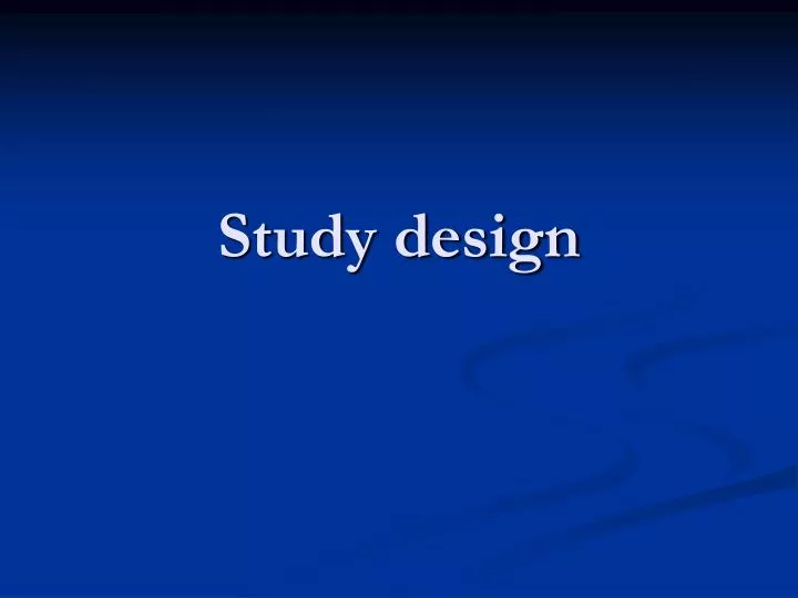 study design