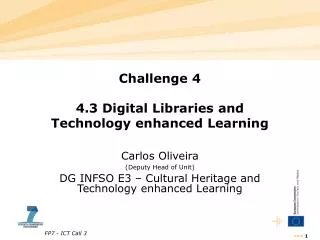 Challenge 4 4.3 Digital Libraries and Technology enhanced Learning