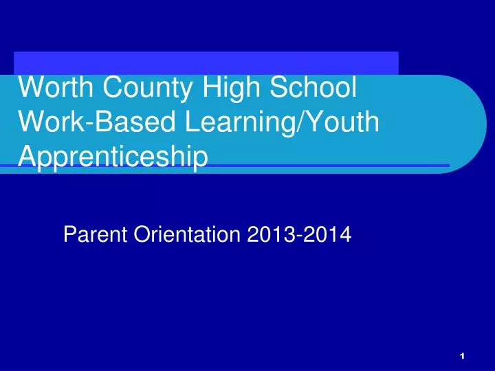 worth county high school work based learning youth apprenticeship