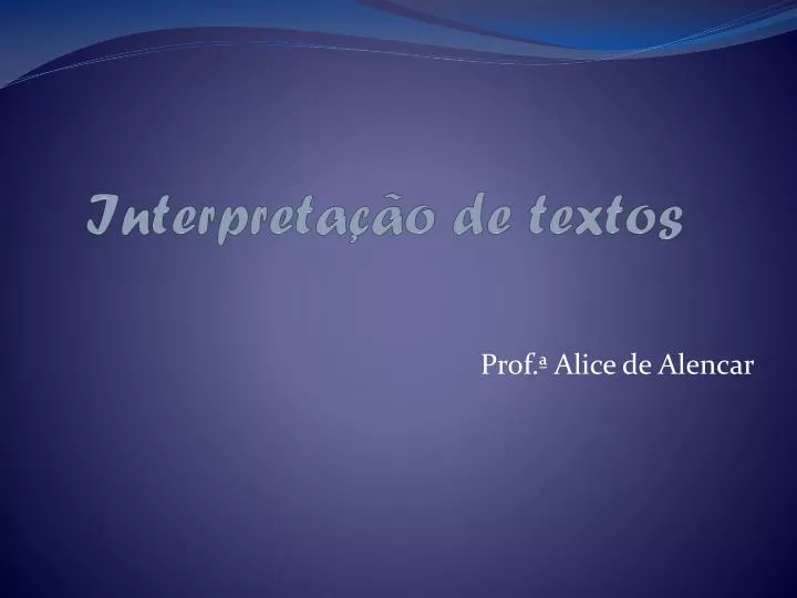 interpreta o de textos