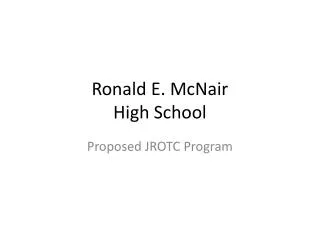 Ronald E. McNair High School