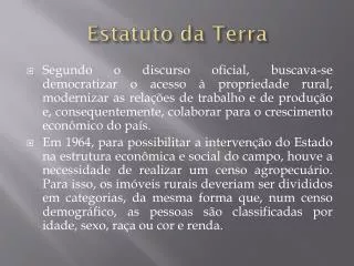 estatuto da terra