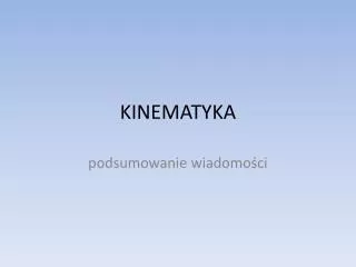 kinematyka