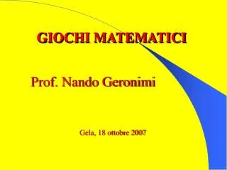 giochi matematici