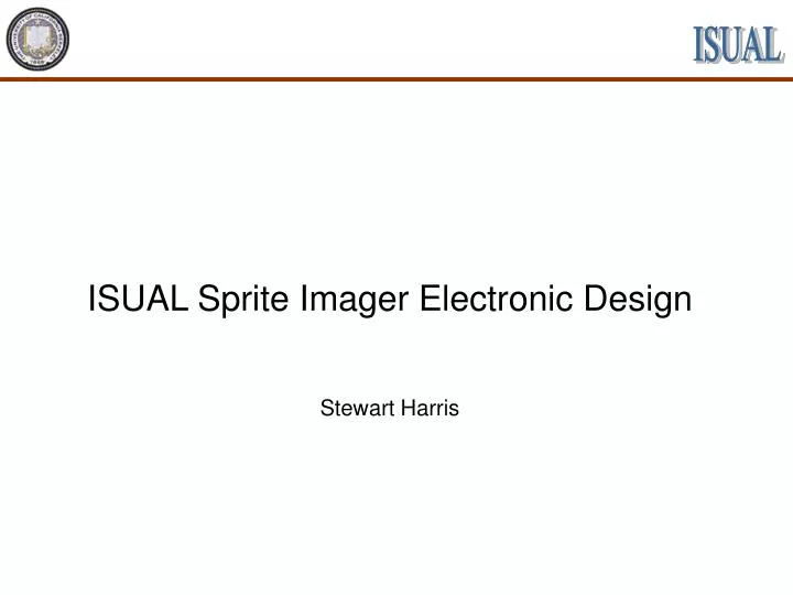 isual sprite imager electronic design