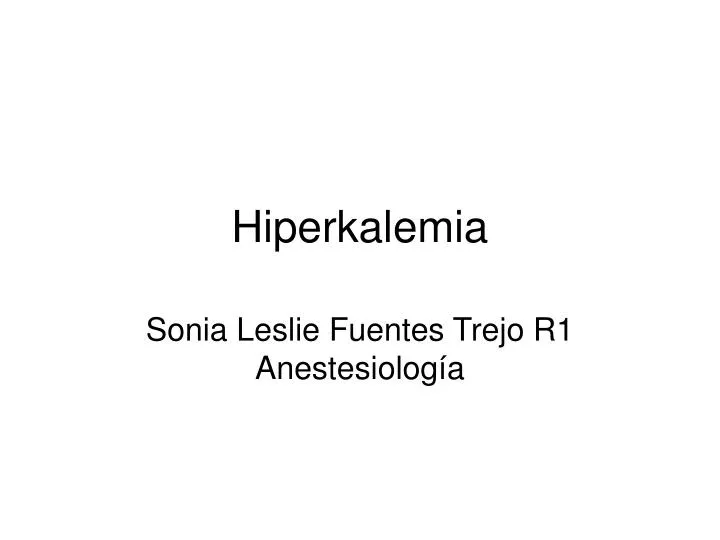 hiperkalemia