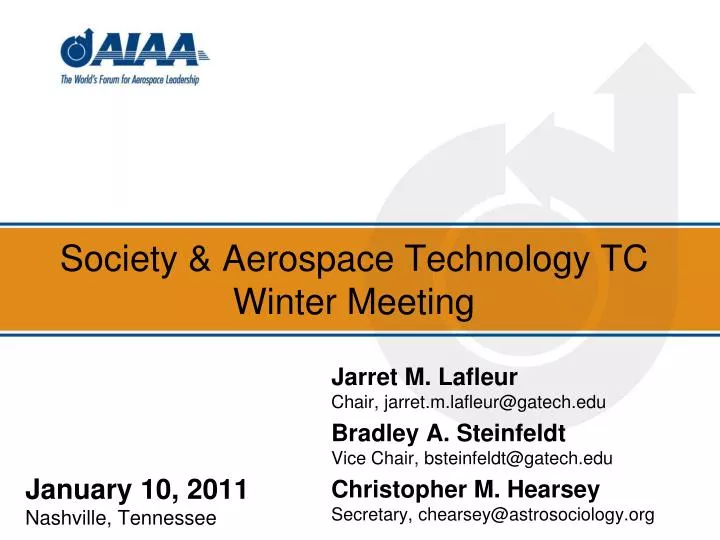 society aerospace technology tc winter meeting