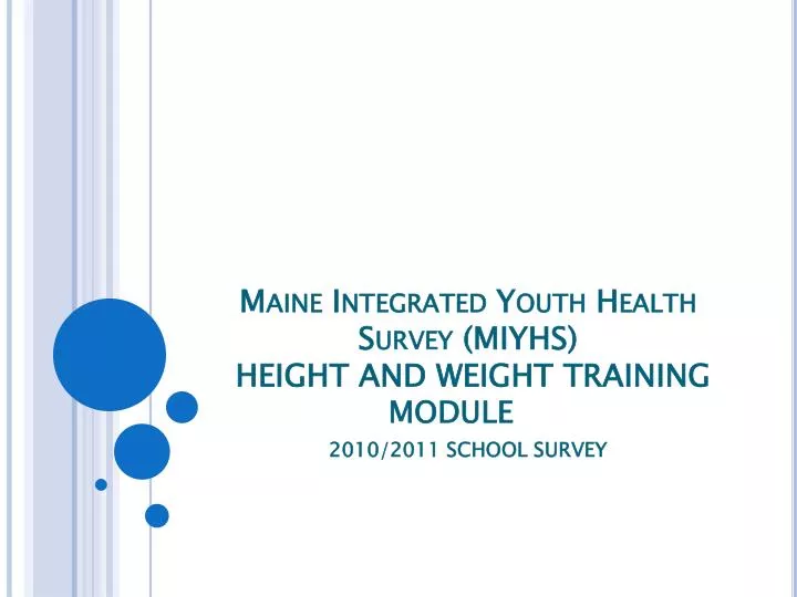 maine integrated youth health survey miyhs height and weight training module