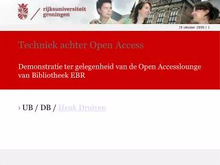techniek achter open access