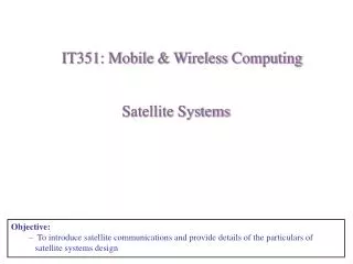 Satellite Systems