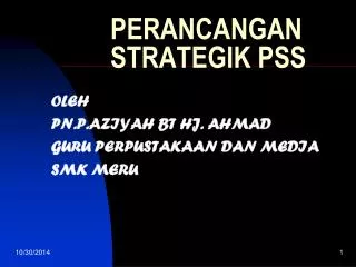 perancangan strategik pss