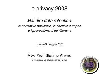 e privacy 2008