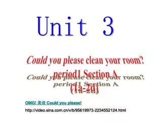 Could you please clean your room? period1 Section A (1a-2d)