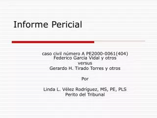 informe pericial