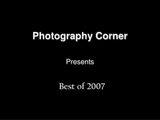 Photography Corner