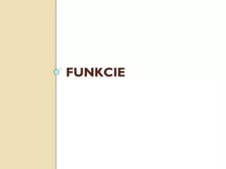 funkcie