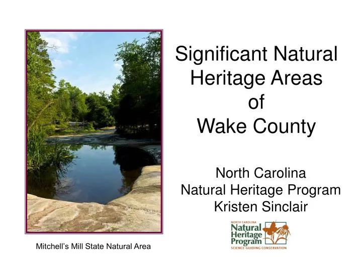 significant natural heritage areas of wake county