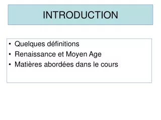introduction