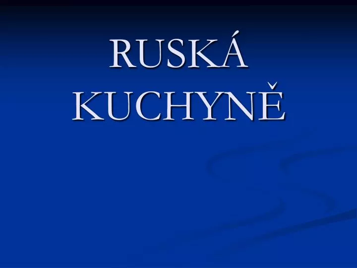 rusk kuchyn