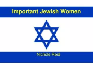 Important Jewish Women