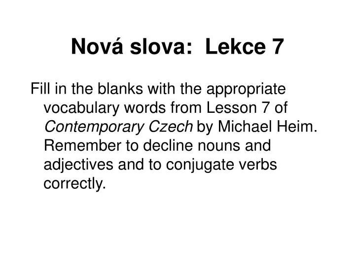 nov slova lekce 7