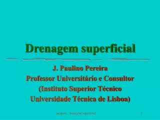 drenagem superficial