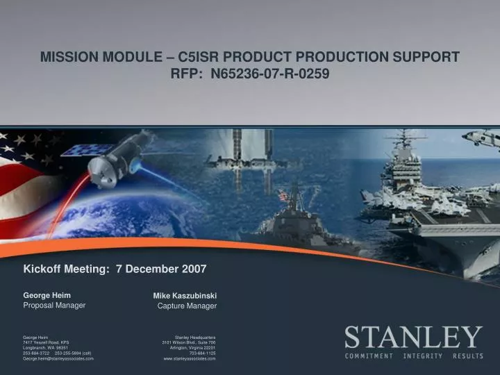 mission module c5isr product production support rfp n65236 07 r 0259