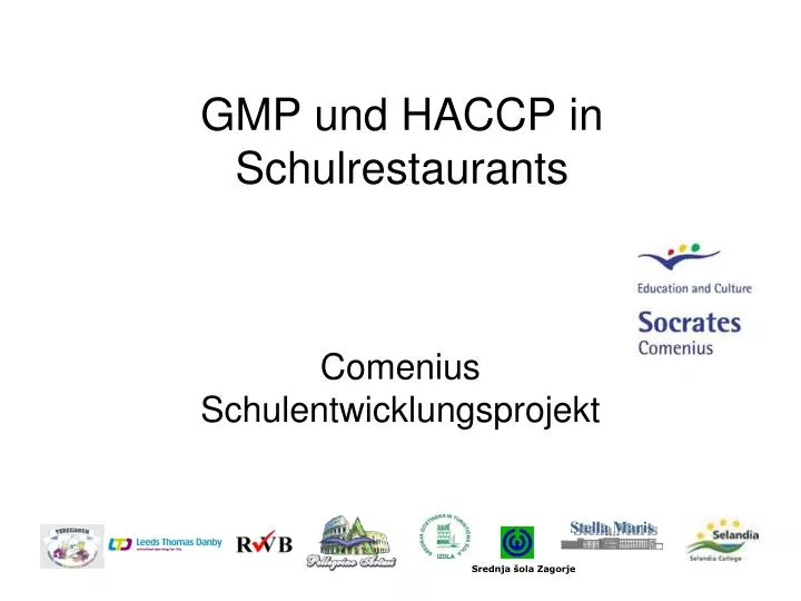 gmp und haccp in schulrestaurants