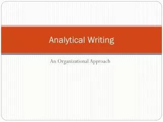 Analytical Writing