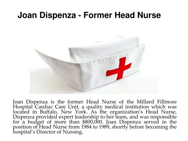 joan dispenza former head nurse