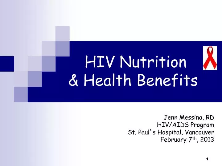 hiv nutrition health benefits