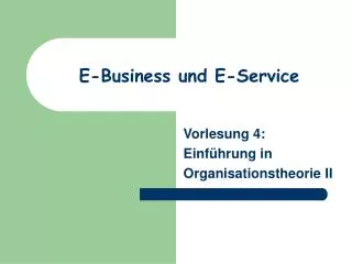 e business und e service