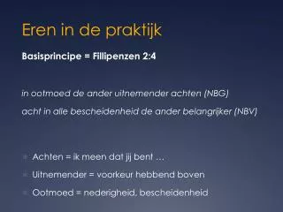 eren in de praktijk