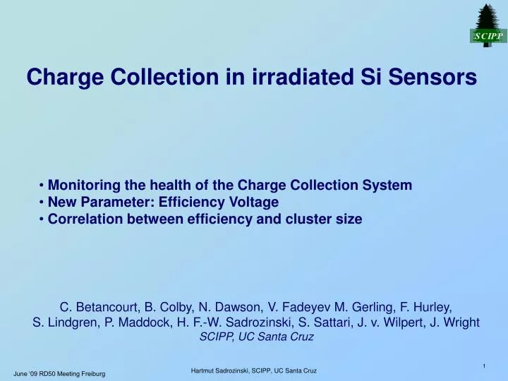 charge collection in irradiated si sensors