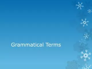 grammatical terms