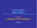 Capitolo 2: IL MODELLO RELAZIONALE 21/09/2004 - slide 1