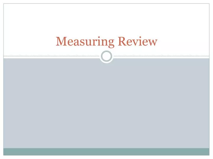 measuring review