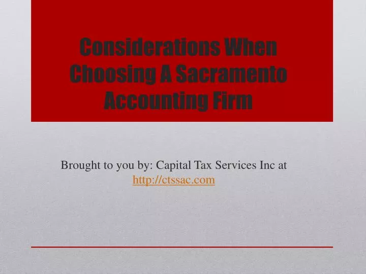 considerations when choosing a sacramento accounting firm