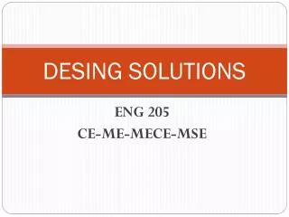DESING SOLUTIONS
