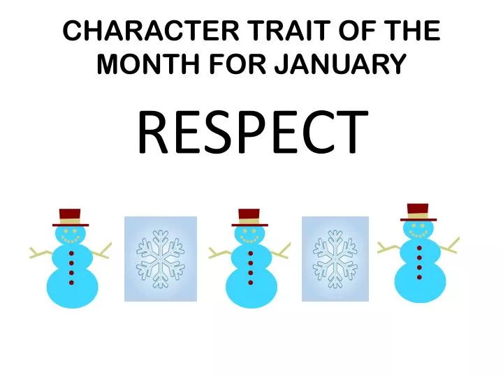 character trait of the month for january