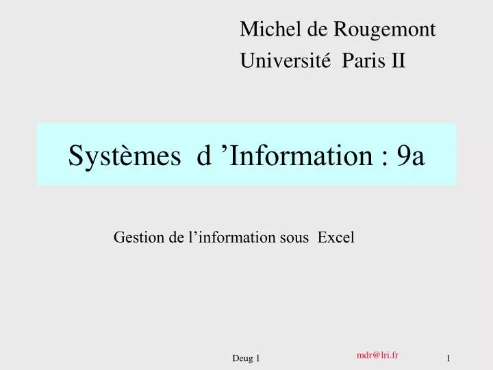 syst mes d information 9a