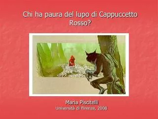 chi ha paura del lupo di cappuccetto rosso