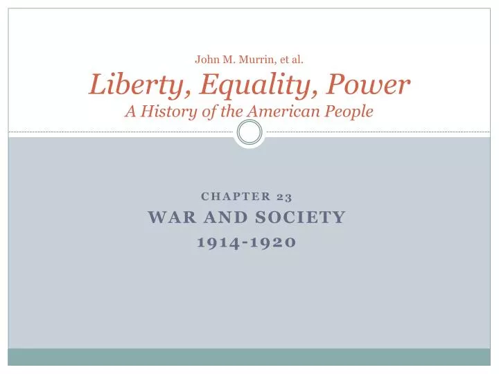 john m murrin et al liberty equality power a history of the american people